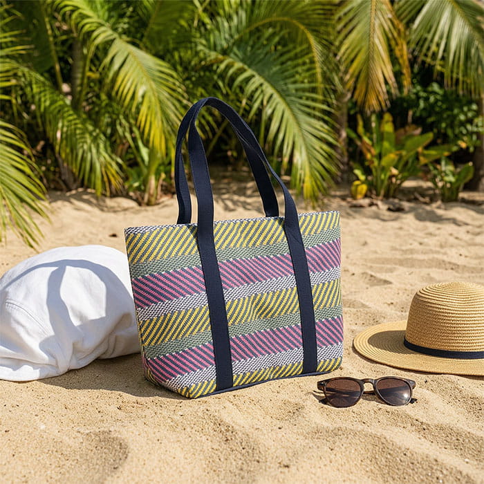 Geanta, BAG, Plaja, Iuta, 54x35x16cm, Multicolor, Geanta
