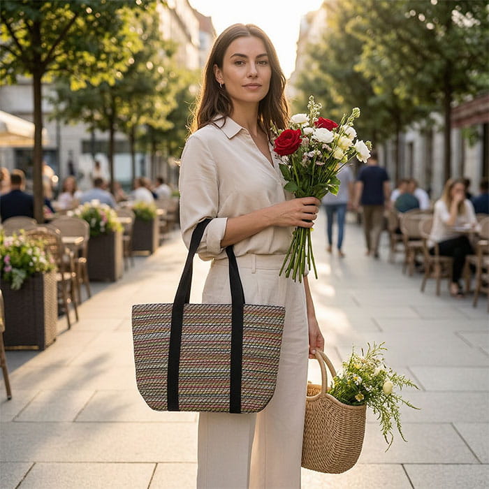 Shopping bag, BAG, Plaja, Jute, 54x35x16cm, Multicolour, Bag
