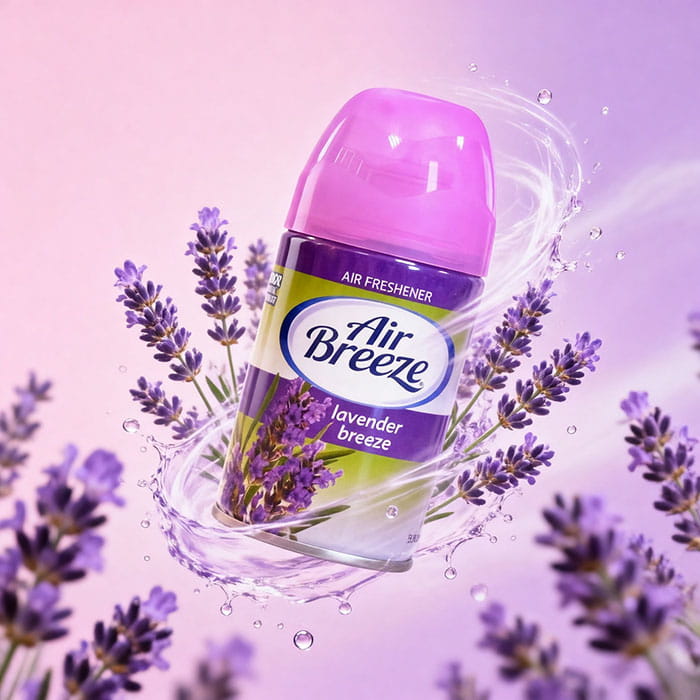 Air freshener replacement balon, AIR BREEZE, 250ml, Aerosol, Lavender breeze (Lavender), Roz/Mov