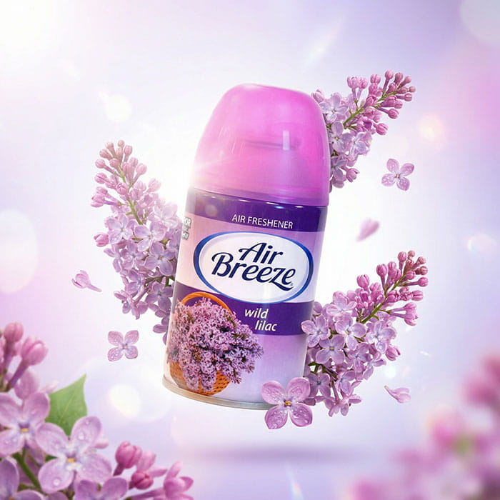 Rezerva odorizant, AIR BREEZE, 250ml, Liliac salbatic, Aerosoli, Interior/Exterior, Mov