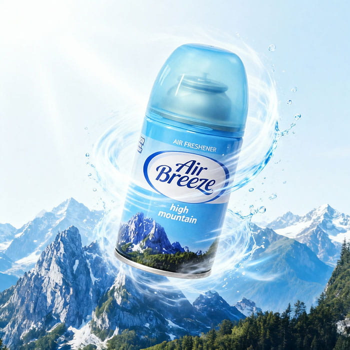 Rezerva odorizant, AIR BREEZE, 250ml, High mountains, Aerosoli, Albastru