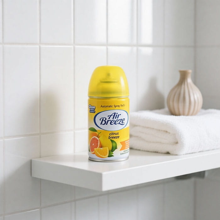 Air freshener replacement balon, AIR BREEZE, 250ml, Citrus, Aerosol, Interior/Exterior, Yellow