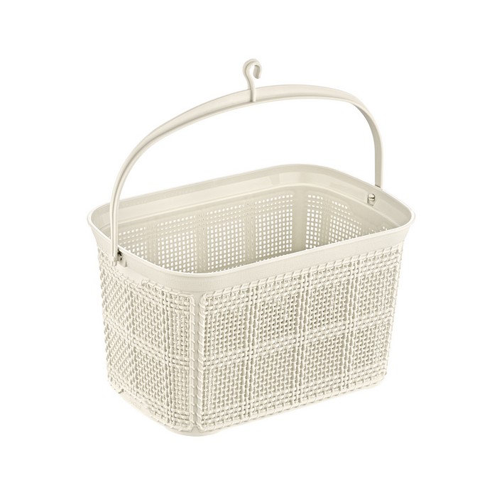 Peg basket, BEE HOME, Plastic, 3L, White, 22x15x12.7cm