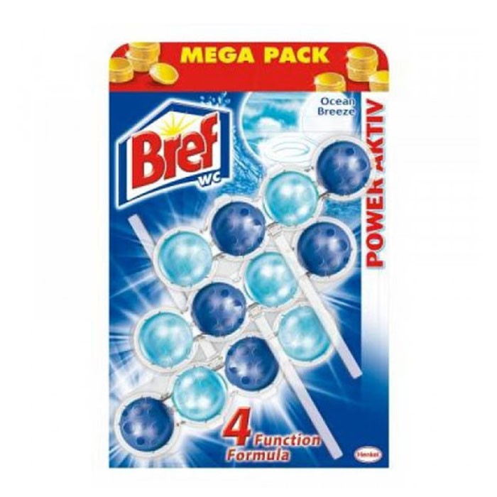 Set odorizante toaleta, BREF, 3x50gr, Power Aktiv, Ocean