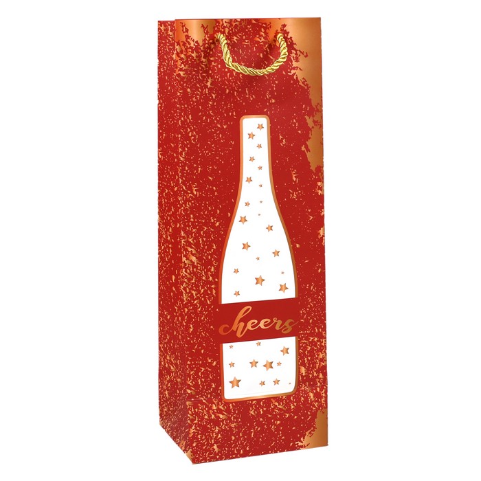 Punga cadou, GS, 12x35x10 cm, Diverse Culori, Pentru Vin, Carton