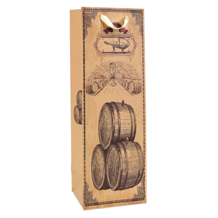 Punga cadou, GS, 12x35x10 cm, Diverse Culori, Pentru Vin, Carton