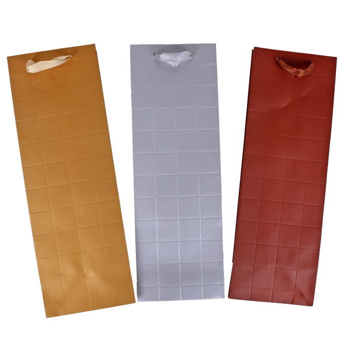 Punga cadou, GS, 12x35x10 cm, Diverse Culori, Pentru Vin, Carton