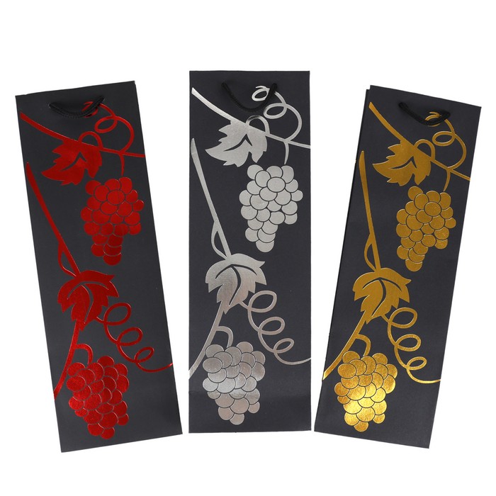 Punga cadou, GS, 12x35x10 cm, Diverse Culori, Pentru Vin, Carton