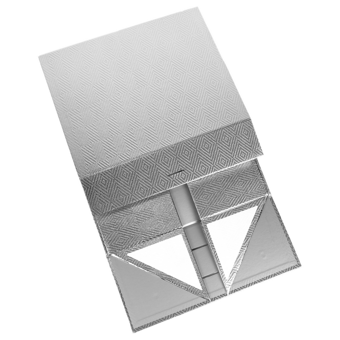 Foldable gift box, GS, 33.5x26x15.5 cm, Cardboard, Silver