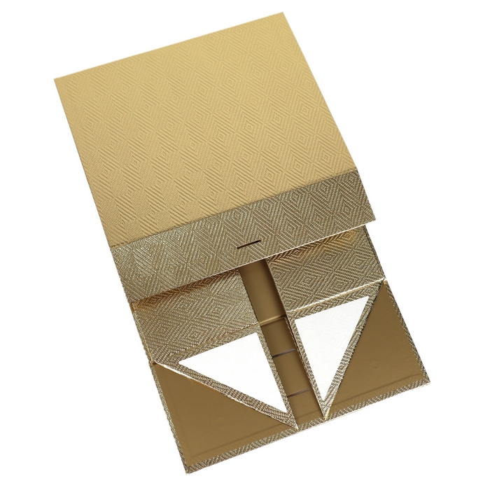 Foldable gift box, GS, 33.5x26x15.5 cm, Cardboard, Golden