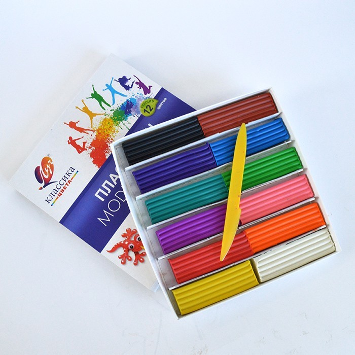 Пластилин, LUCI, 12 цветов, Классика, 3+