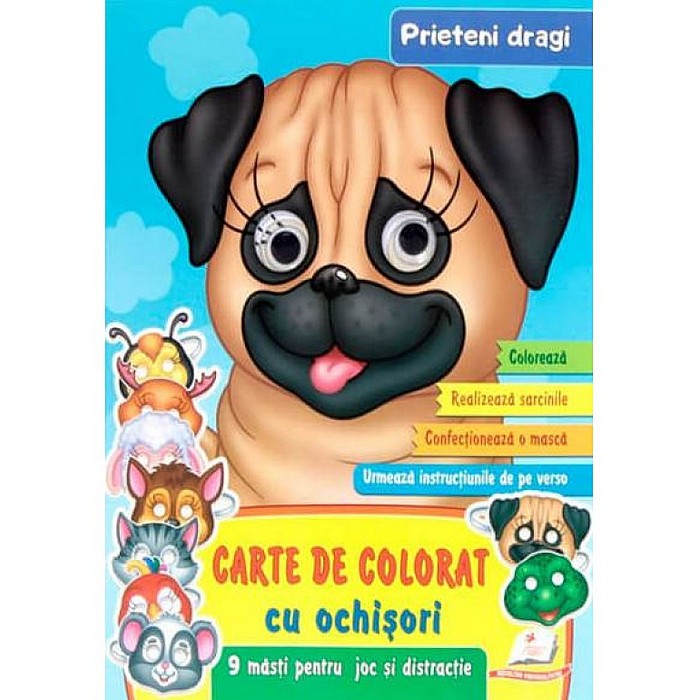 Carte de colorat, PRIETENI MINUNATI, Carton, 3+
