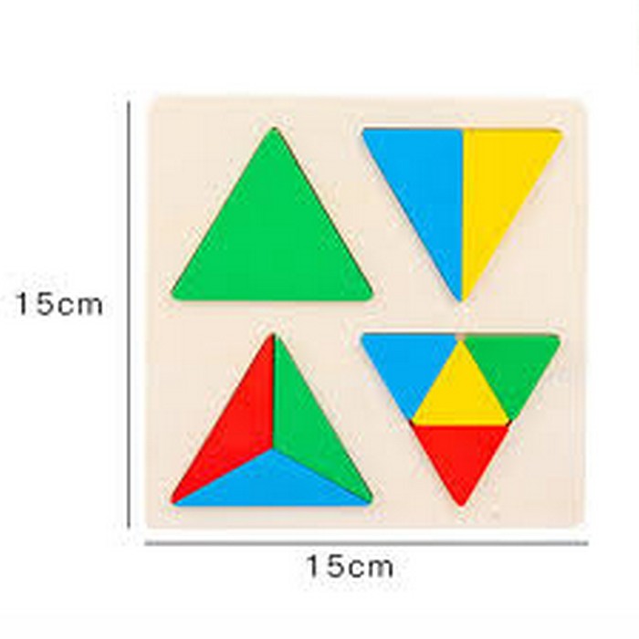Puzzle, NAI SHI, 9 elemente, Lemn, 18 luni+, Figuri Geometrice