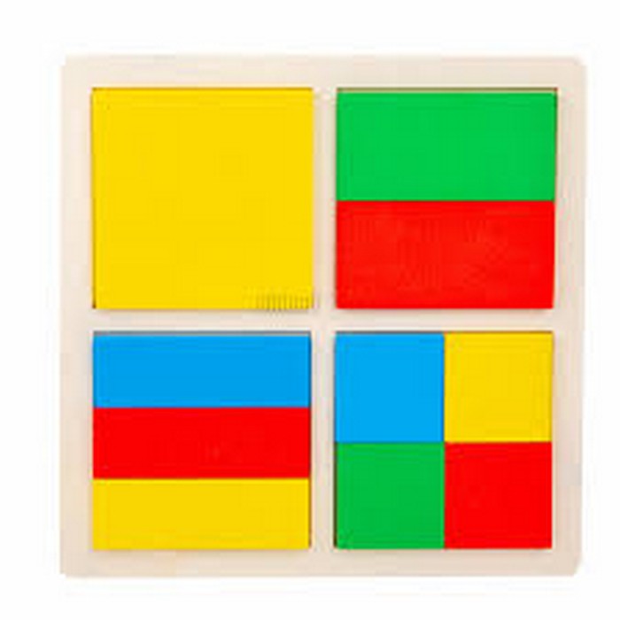 Puzzle, NAI SHI, 10 elemente, Lemn, 18 luni+, Figuri Geometrice
