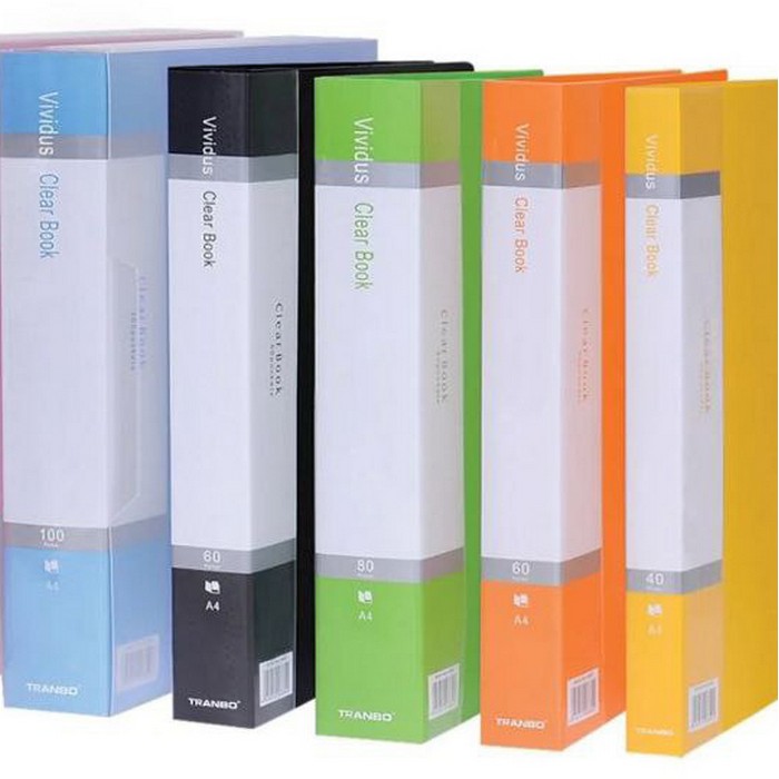 Mapa cu folii, SHANG PIN, Plastic, Diverse Culori, 60 file, A4