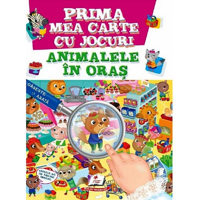 My first game book animals in the city, PEGAS, Hard cover, 16 pages, A4, 2+