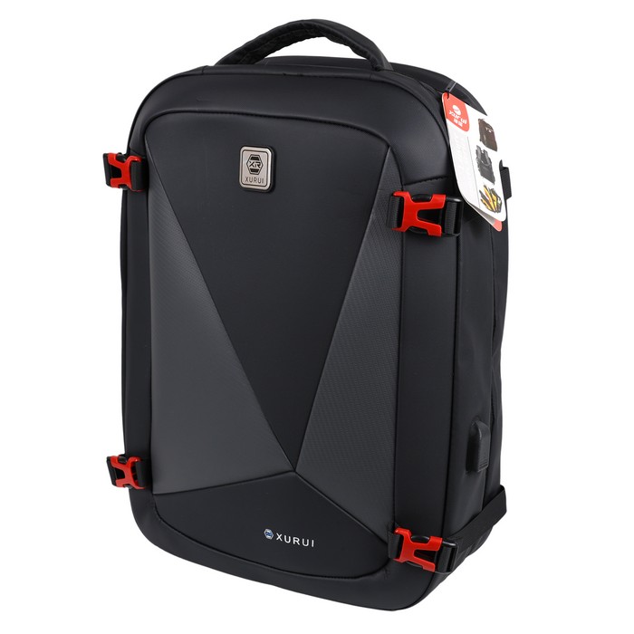 Backpack, XURUI, Polyester, 45cm, For Boys, Black, Backpack