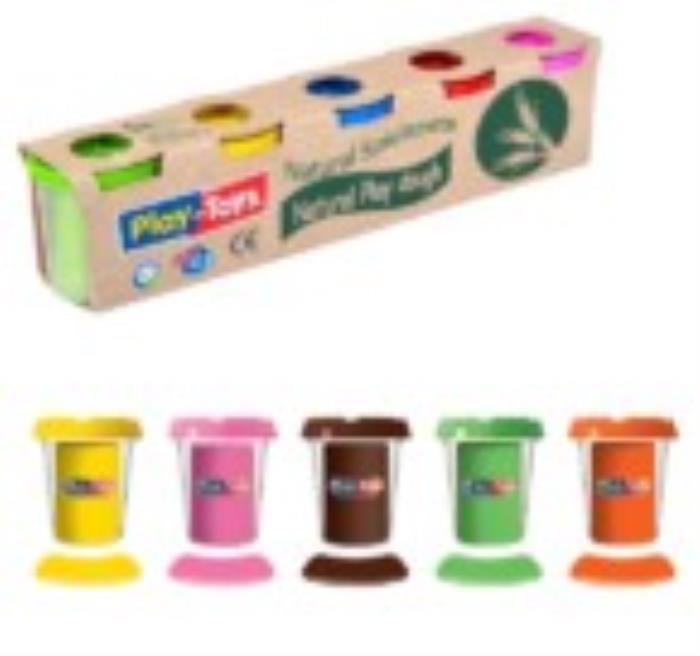 Pasta de modelat, PLAY TOYS, 5 culori, 500gr