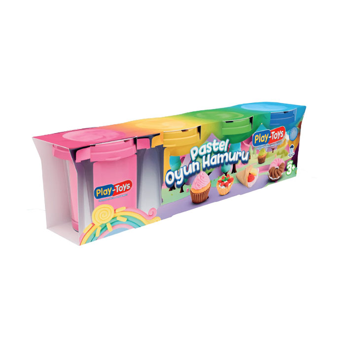 Набор пластилина, PLAY TOYS, 4 цветa, 3+