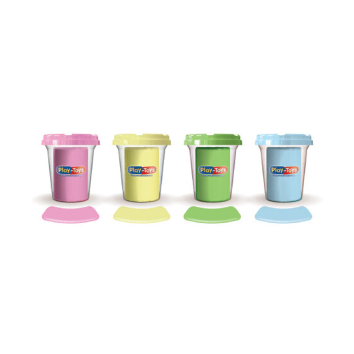 Набор пластилина, PLAY TOYS, 4 цветa, 3+