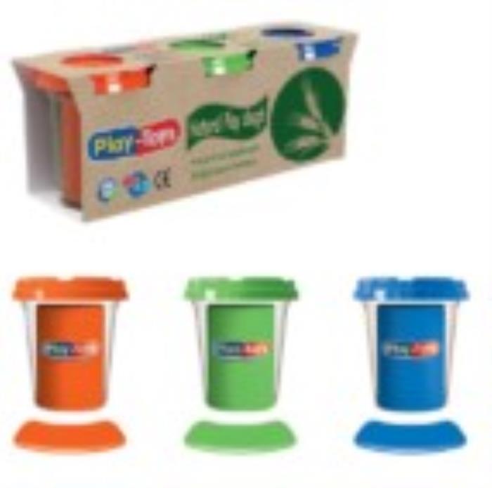 Pasta de modelat, PLAY TOYS, 3 piese, Plastilina, 3+