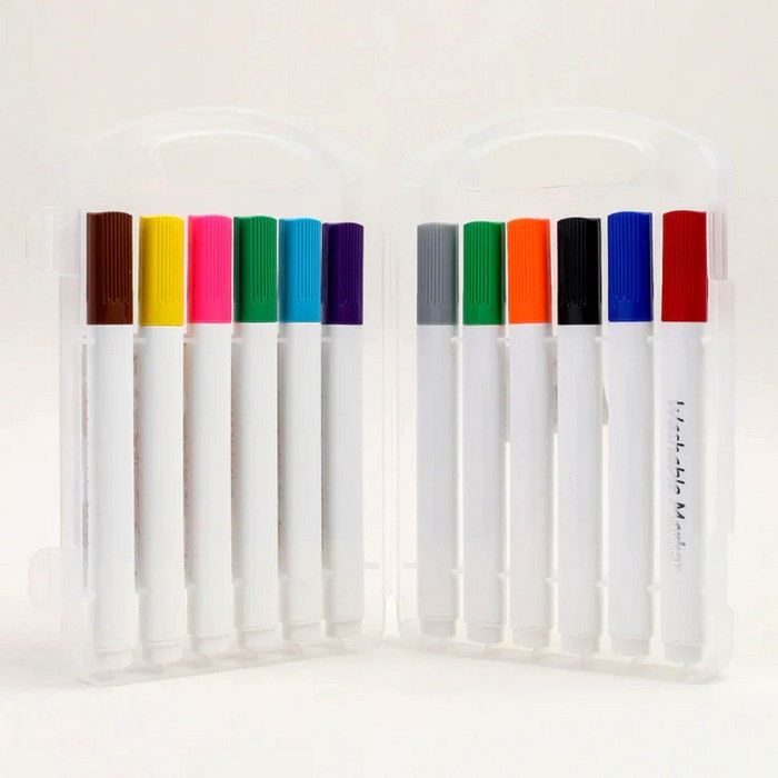 Marker set, HOWAKI, Color, 12 colors, Washable
