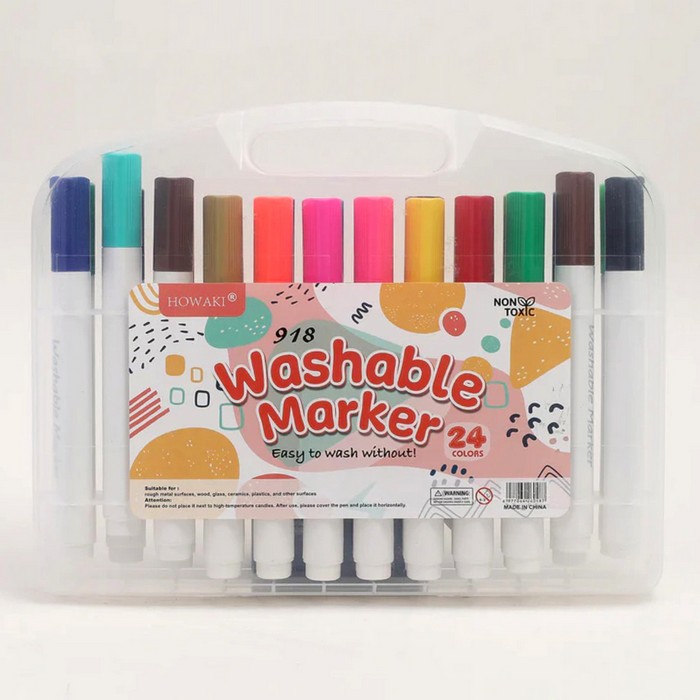 Marker set, HOWAKI, Color, 24 colors, Washable