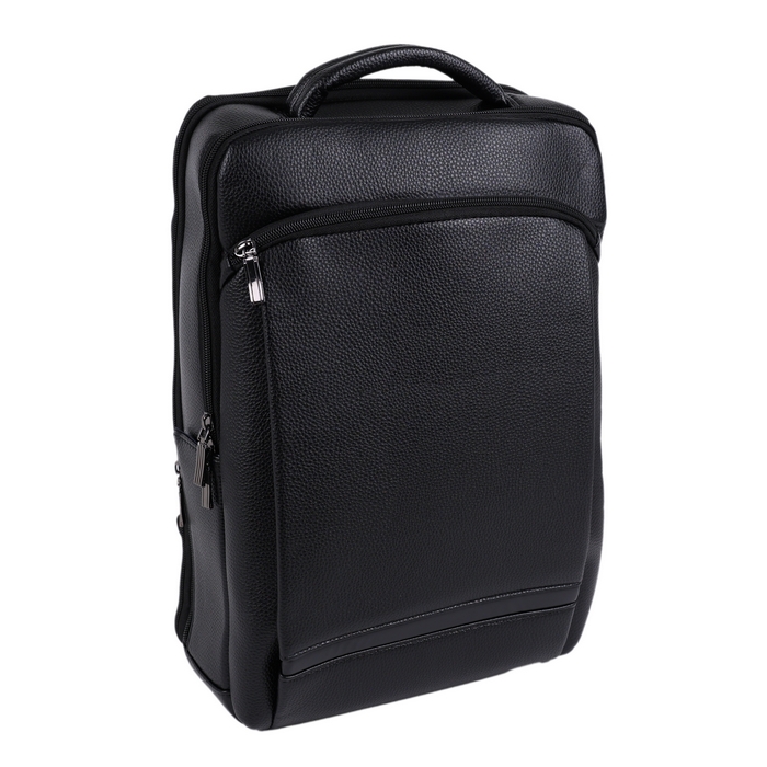 Ghiozdan, GS, Scolar, 41x28x14 cm, Eco Piele, Negru
