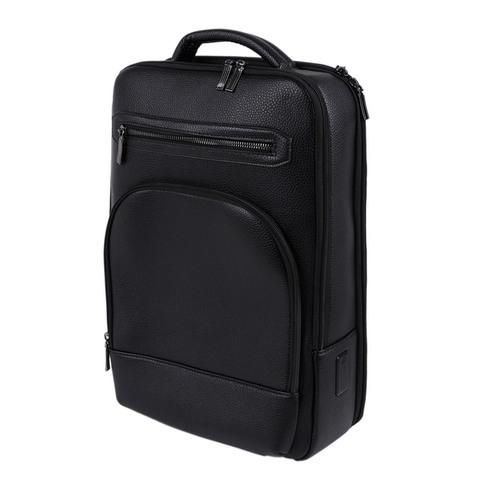 Ghiozdan, GS, Scolar, 41x28x14 cm, Eco Piele, Negru