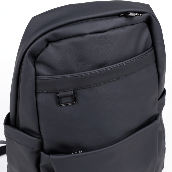 Ghiozdan, GS, Eco pielea Nappa, 46x26x13 cm, Negru