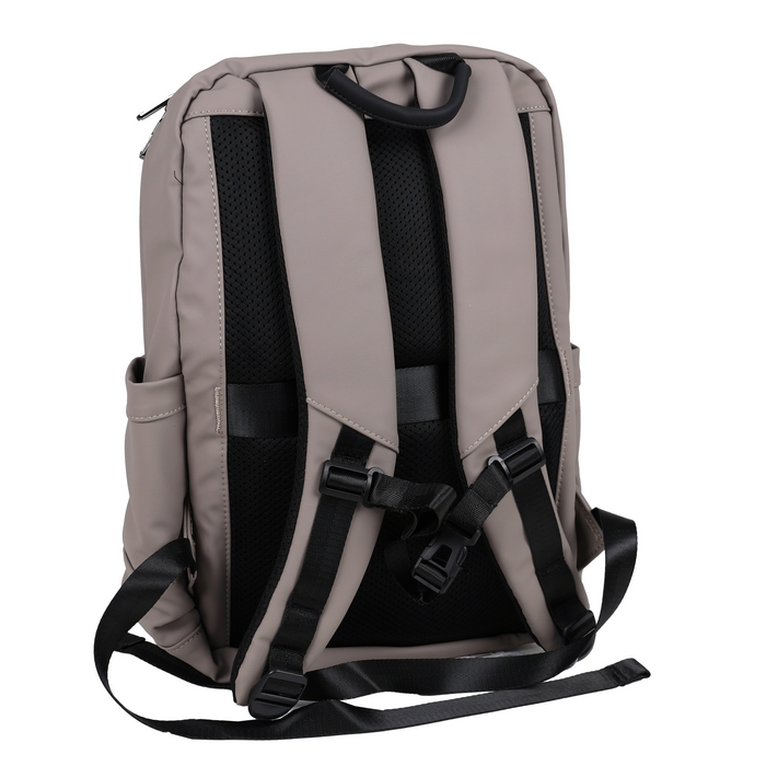 Ghiozdan, GS, Eco pielea Nappa, 46x26x13 cm, Gri