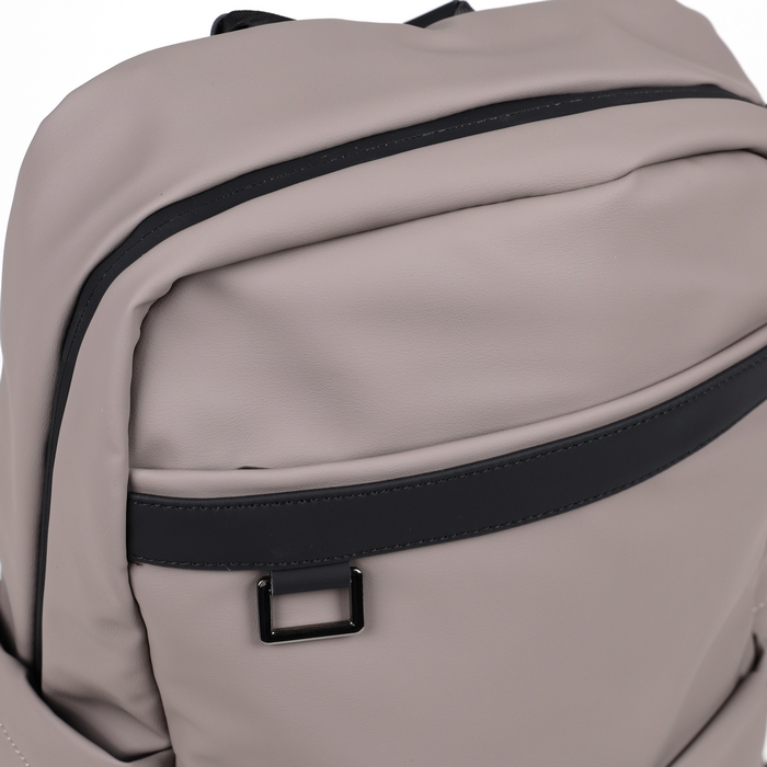 Ghiozdan, GS, Eco pielea Nappa, 46x26x13 cm, Gri