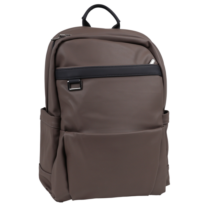 Ghiozdan, GS, Eco pielea Nappa, 46x26x13 cm, Cappucino
