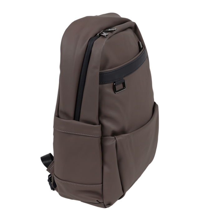 Ghiozdan, GS, Eco pielea Nappa, 46x26x13 cm, Cappucino