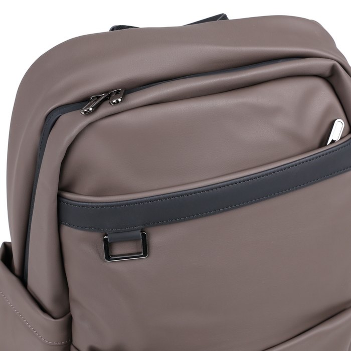 Ghiozdan, GS, Eco pielea Nappa, 46x26x13 cm, Cappucino