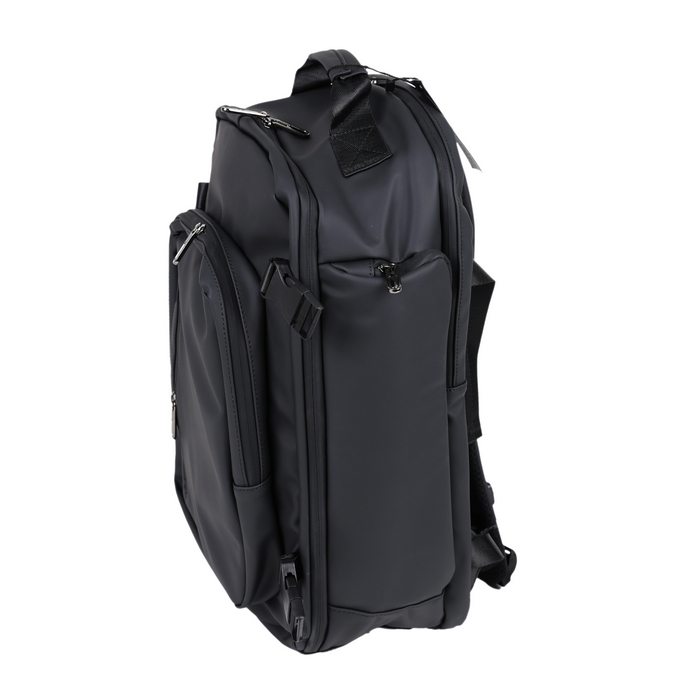 Ghiozdan, GS, Eco pielea Nappa, 45x30x18 cm, Negru