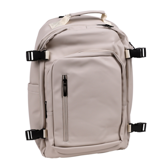 Ghiozdan, GS, Eco pielea Nappa, 45x30x18 cm, Alb