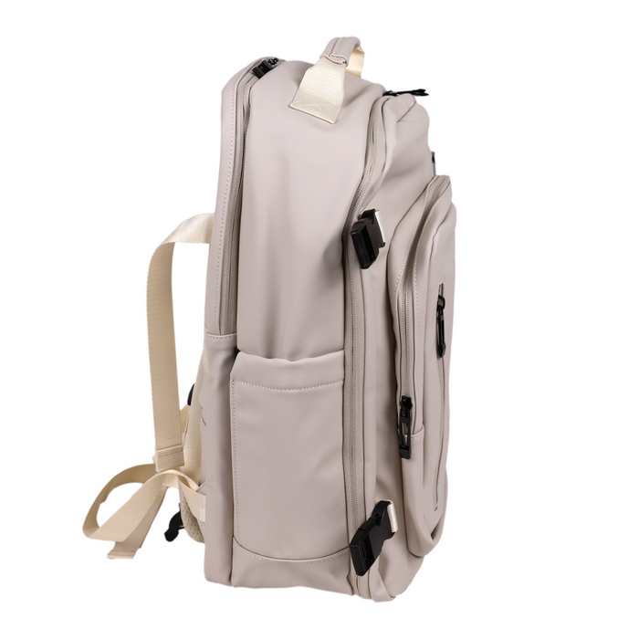 Ghiozdan, GS, Eco pielea Nappa, 45x30x18 cm, Alb