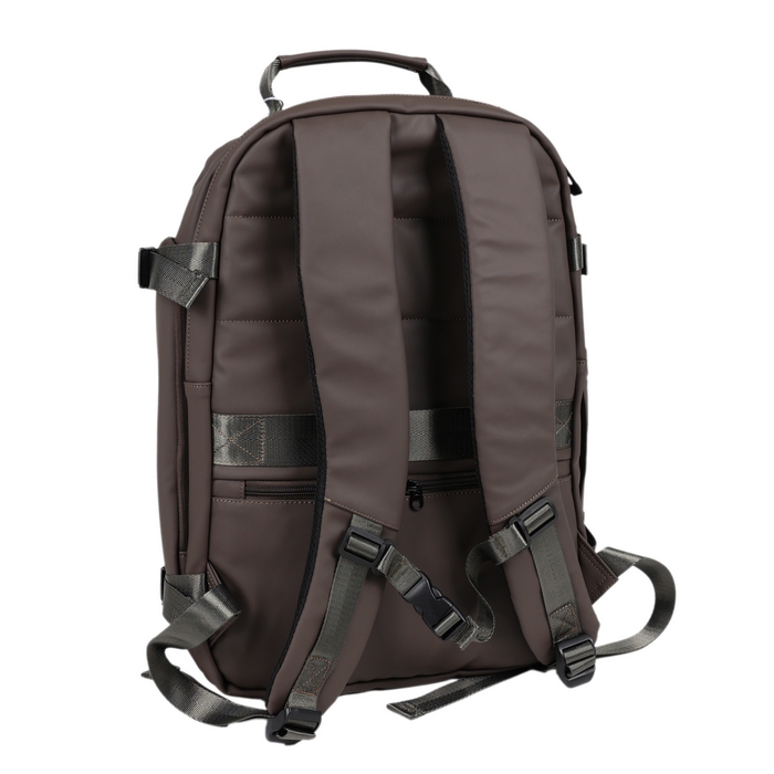 Ghiozdan, GS, Eco pielea Nappa, 45x30x18 cm, Maro