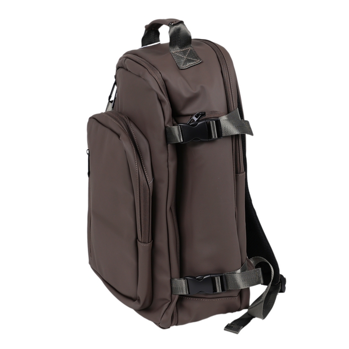 Ghiozdan, GS, Eco pielea Nappa, 45x30x18 cm, Maro