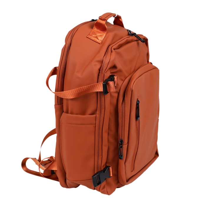 Ghiozdan, GS, Eco pielea Nappa, 45x30x18 cm, Oranj