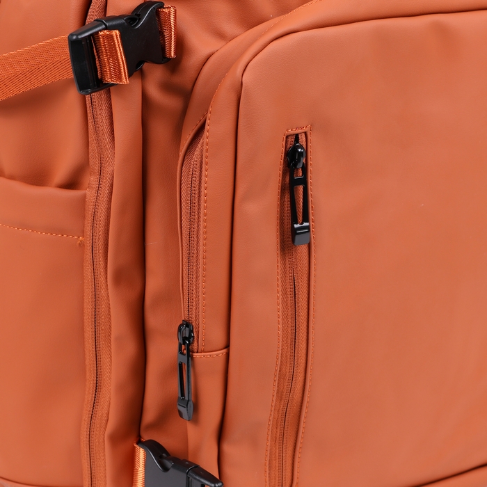 Ghiozdan, GS, Eco pielea Nappa, 45x30x18 cm, Oranj