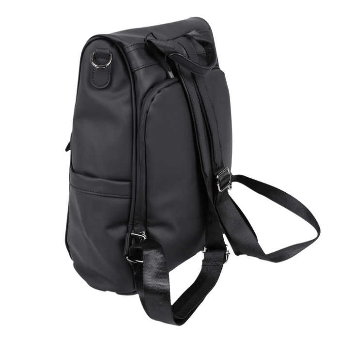 Ghiozdan, GS, Eco pielea Nappa, 35x30x16 cm, Negru
