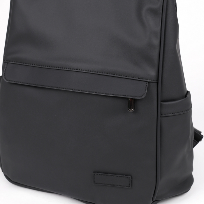 Ghiozdan, GS, Eco pielea Nappa, 35x30x16 cm, Negru