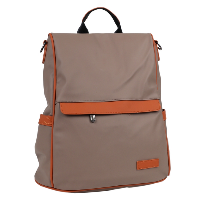Ghiozdan, GS, Eco pielea Nappa, 35x30x16 cm, Khaki