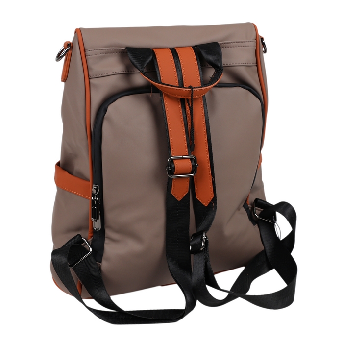 Ghiozdan, GS, Eco pielea Nappa, 35x30x16 cm, Khaki