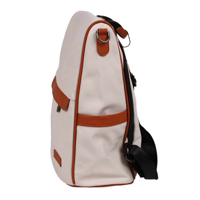 Ghiozdan, GS, Eco pielea Nappa, Scolar, 35x30x16 cm, Alb