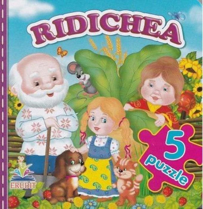 Carte cu puzzle, Atlas-ABC, Ridichea, româna, Carton