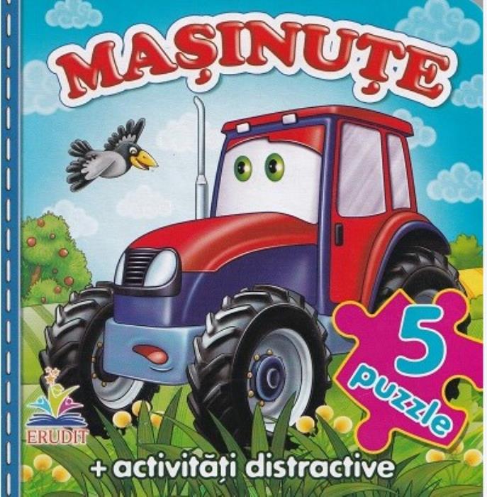 Carte cu puzzle, Atlas-ABC, Vehicule, româna, Carton