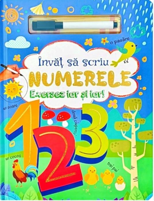 Caiet scriere exersez iar si iar, Atlas-ABC, Numere, Carton